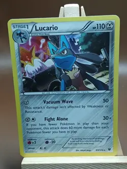 Pokemon HP Lucario Fates Collide 63/124 Holo Rare - Image 1