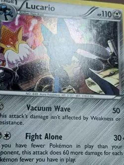 Pokemon HP Lucario Fates Collide 63/124 Holo Rare - Image 4