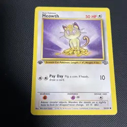 Pokemon Tcg Meowth 56/64 1st Edition Jungle Set (NM) - Image 1
