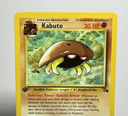 Kabuto 50/62 (LP) 1st Edition Common Fossil Set 1996 WOTC Pokemon Card - Image 3