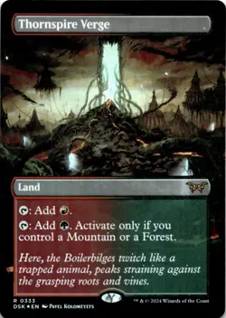 MTG Thornspire Verge (Borderless) Foil NM Duskmourn: House of Horror Magic 333 - Image 1