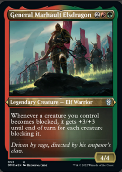 General Marhault Elsdragon Foil Etched Domanaria United Commander MTG Uncommon - Image 1