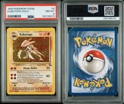 1999 Pokemon Fossil Kabutops Holo PSA NM-MT 8 - Image 1