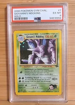 2000 Pokemon Gym Challenge Giovanni’s Nidoking HOLO PSA 6 - Image 1