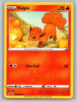 Vulpix (28) #028/264 SWSH08: Fusion Strike Common - Pokemon Cards H2 - Image 1