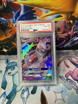 PSA 10 Mewtwo GX 31/68 Hidden Fates Sun & Moon Pokemon Card Gem Mint - Image 1