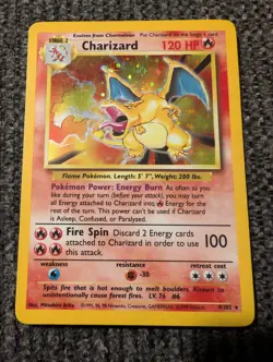 Charizard 004/102 Unlimited Base Set Holo Pokemon TCG - Image 1