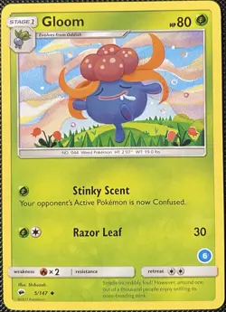 Gloom 5/147 SM Trainer Kit: Alolan Sandslash & Alolan Ninetales Regular Pokemon - Image 1