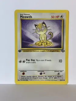 Pokemon TCG Meowth Jungle 56/64 Regular 1st Edition - Image 1