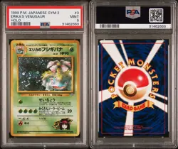 Pokemon Erika's Venusaur No. 003 PSA 9 Mint Japanese Gym Challenge Holo Rare - Image 3