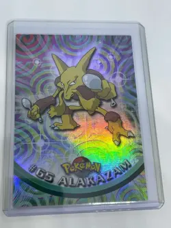 1999 Topps Pokemon TV Animation Edition #65 Alakazam Holo Card - Image 1