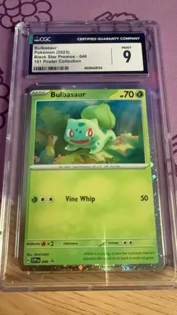 Bulbasaur #046 2023 Black Star Promos Pokemon 151 Poster Collection Mint 9 - Image 2