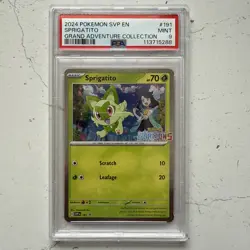 Sprigatito Black Star Promo 191 Pokemon Scarlet & Violet Horizons PSA 9 MINT - Image 1