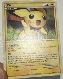 2010 Pokemon Pichu 28/123 Rare HeartGold SoulSilver MP (See Desc) - Image 3