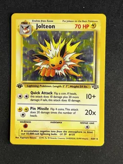 Pokemon TCG: Jolteon 4/64 Jungle 1st Edition Holo Rare - Image 1