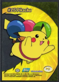 ?2000 Topps Pokemon Pikachu TV Animation Clear- PC1 - #25 - Image 2