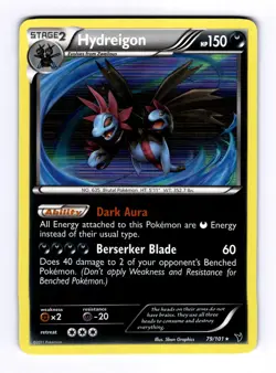Hydreigon Noble Victories #79 (2011) Holo NM Pokemon - Image 1