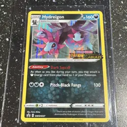 Pokemon Hydreigon SWSH037 Prerelease Holo Promo STAMPED Darkness Ablaze Rare C93 - Image 1