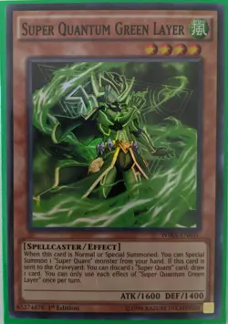 YuGiOh Super Quantum Green Layer Super Rare 1st Edition WIRA-EN031 - Image 1