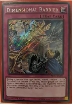 YuGiOh Dimensional Barrier Secret Rare 1st Edition MP17-EN163 - Image 1