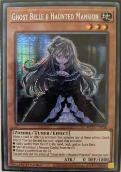 YuGiOh Ghost Belle & Haunted Mansion Secret Rare 1st Edition MP22-EN258 - Image 1