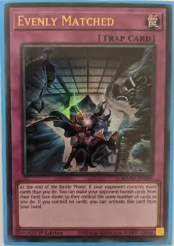YuGiOh Evenly Matched Ultra Rare 1st Edition MAMA-EN099 - Image 1