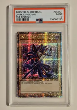 2025 YU-GI-OH! QUARTER CENTURY STAMPEDE Dark Magician QCR RA04-EN001 QCSR PSA 9 - Image 1