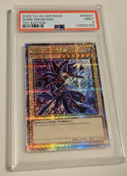2025 YU-GI-OH! QUARTER CENTURY STAMPEDE Dark Magician QCR RA04-EN001 QCSR PSA 9 - Image 2