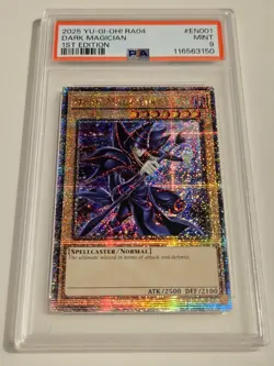 2025 YU-GI-OH! QUARTER CENTURY STAMPEDE Dark Magician QCR RA04-EN001 QCSR PSA 9 - Image 4