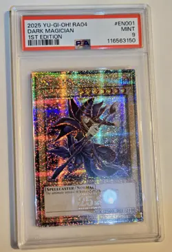 2025 YU-GI-OH! QUARTER CENTURY STAMPEDE Dark Magician QCR RA04-EN001 QCSR PSA 9 - Image 5