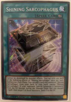 YuGiOh Shining Sarcophagus Secret Rare 1st Edition LEDE-EN051 - Image 1
