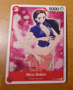 ONE PIECE ENGLISH CARD SUPER PRE-RELEASE GAME CARTE NICO ST01-008 ST EN NM - Image 1