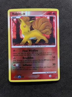Vulpix Shiny SH6 Platinum Pokemon Card Reverse Holo Secret Rare LP - Image 1