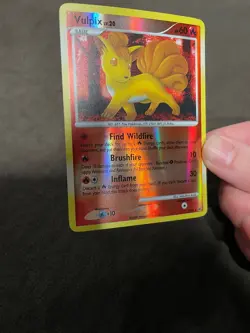 Vulpix Shiny SH6 Platinum Pokemon Card Reverse Holo Secret Rare LP - Image 2
