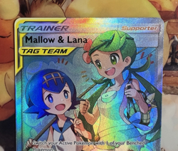 Pokemon Cosmic Eclipse Mallow & Lana Tag Team 231/236 Full Art Foil Card NM/M - Image 3