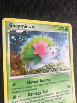 Shaymin 14/127 Platinum Rare Holo Pokemon Card MP/P - Image 4