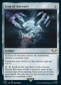 1x Icon of Ancestry NM-Mint, English Universes Beyond: Warhammer 40,000 MTG Magi - Image 1