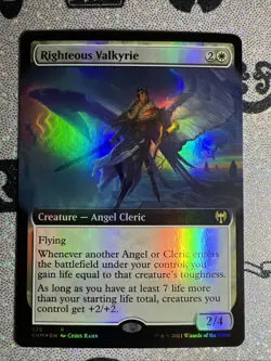 MTG - Righteous Valkyrie (Extended Art) Kaldheim FOIL NM - Image 1