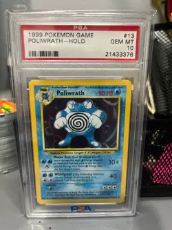 1999 pokemon game poliwrath holo 13 psa 10 - Image 1