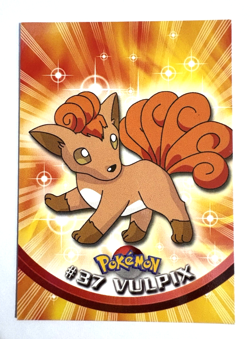 Vulpix #37 Blue Label First Edition 🔥 Topps Pokemon 1999 - Good Condition - Image 1
