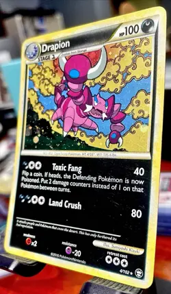 2010 Pokemon Drapion 4/102 Holo Rare HGSS Triumphant NM/LP 🔥 Heart Gold Soul S - Image 3