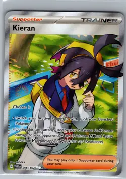Kieran 206/167 - Pokemon SV06: Twilight Masquerade - Full Art Ultra Rare (NM) - Image 1