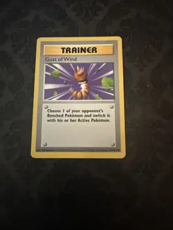 Pokemon TCG Gust of Wind Base Set 93/102 Regular Shadowless Common D2 - Image 1