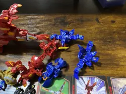 Bakugan Gundalian Invaders Pyrus Dragonoid Colossus Figure Complete Cards Ball - Image 5