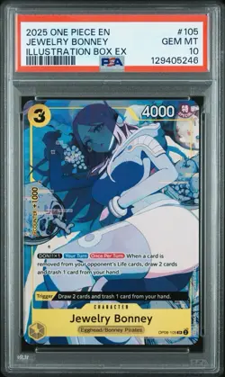 Jewelry Bonney (Illustration EX) OP08-105 One Piece Promotional Card PSA10 EN - Image 1