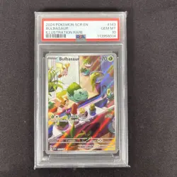 Pokemon TCG Bulbasaur 143/142 Stellar Crown Illustration Rare Card - PSA 10 - Image 1