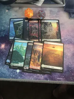 Mtg Foil Lands And 2 Dice Spider-Man & The Last Airbender Foil Lands - Image 1