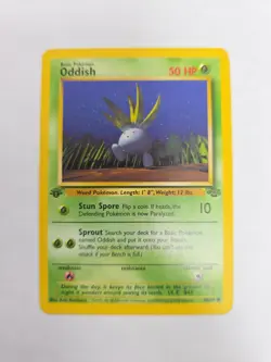 Pokemon TCG Oddish Jungle 58/64 Regular 1st Edition Common LP - Image 1