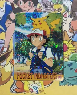 Pokemon Vintage Pocket Monsters Vending HOLO Prism Sticker 1999 Bandai Nintendo - Image 1