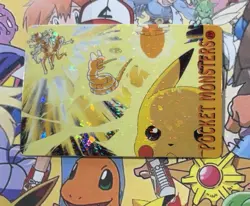 Pokemon Vintage Pocket Monsters Vending HOLO Prism Sticker 1999 Bandai Nintendo - Image 4